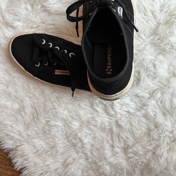 Superga Black/White 2750 Cotu Classic Sneakers Size EU 36/US 6W - Picture 7 of 9